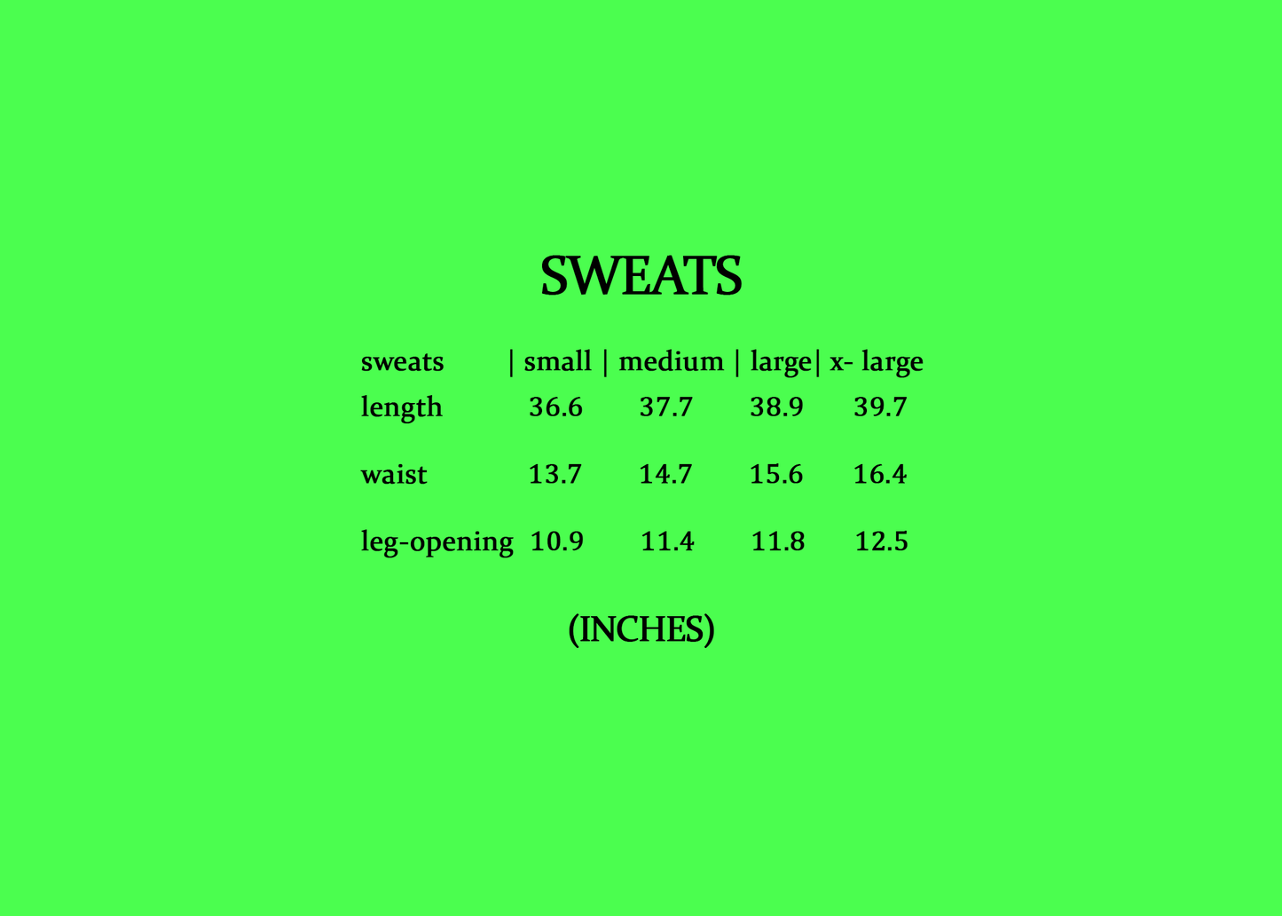 "troopers" sweats